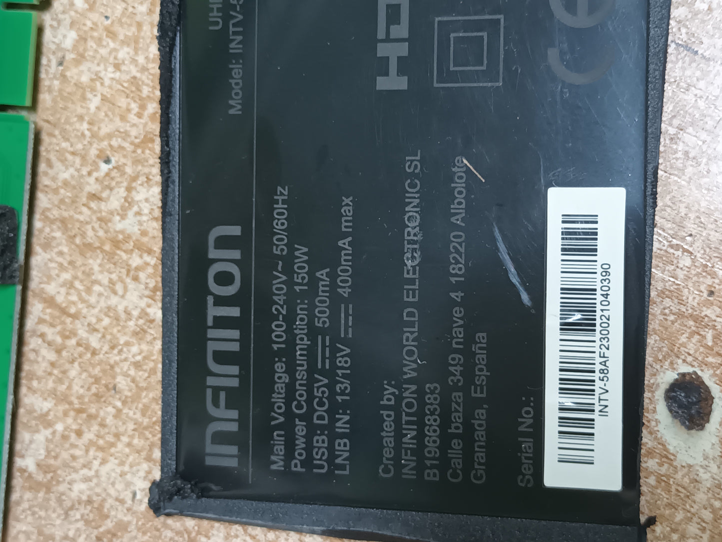 CCPD_80PIN_GOA_UHD_MU V1.3 de INFINITON 58AF2300