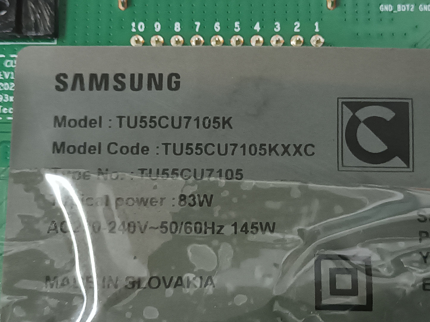 KIT 4 tiras de LED de SAMSUNG TU55CU7105K