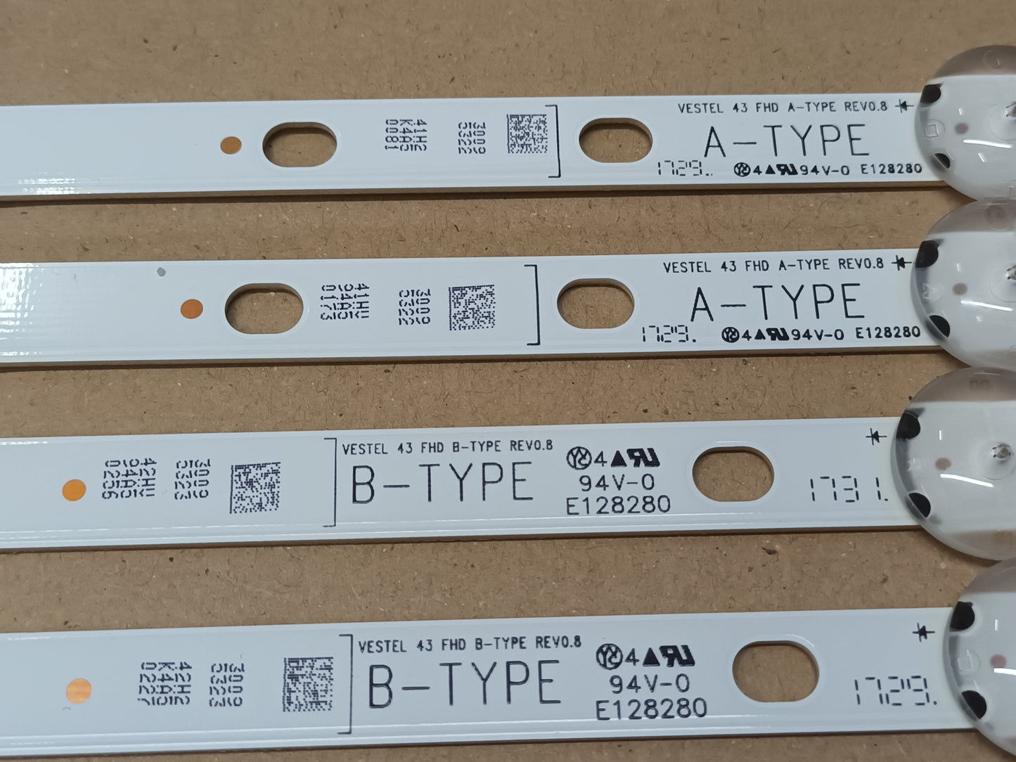 KIT tiras de retroiluminación Vestel 43 FHD A-TYPE REV 0.8