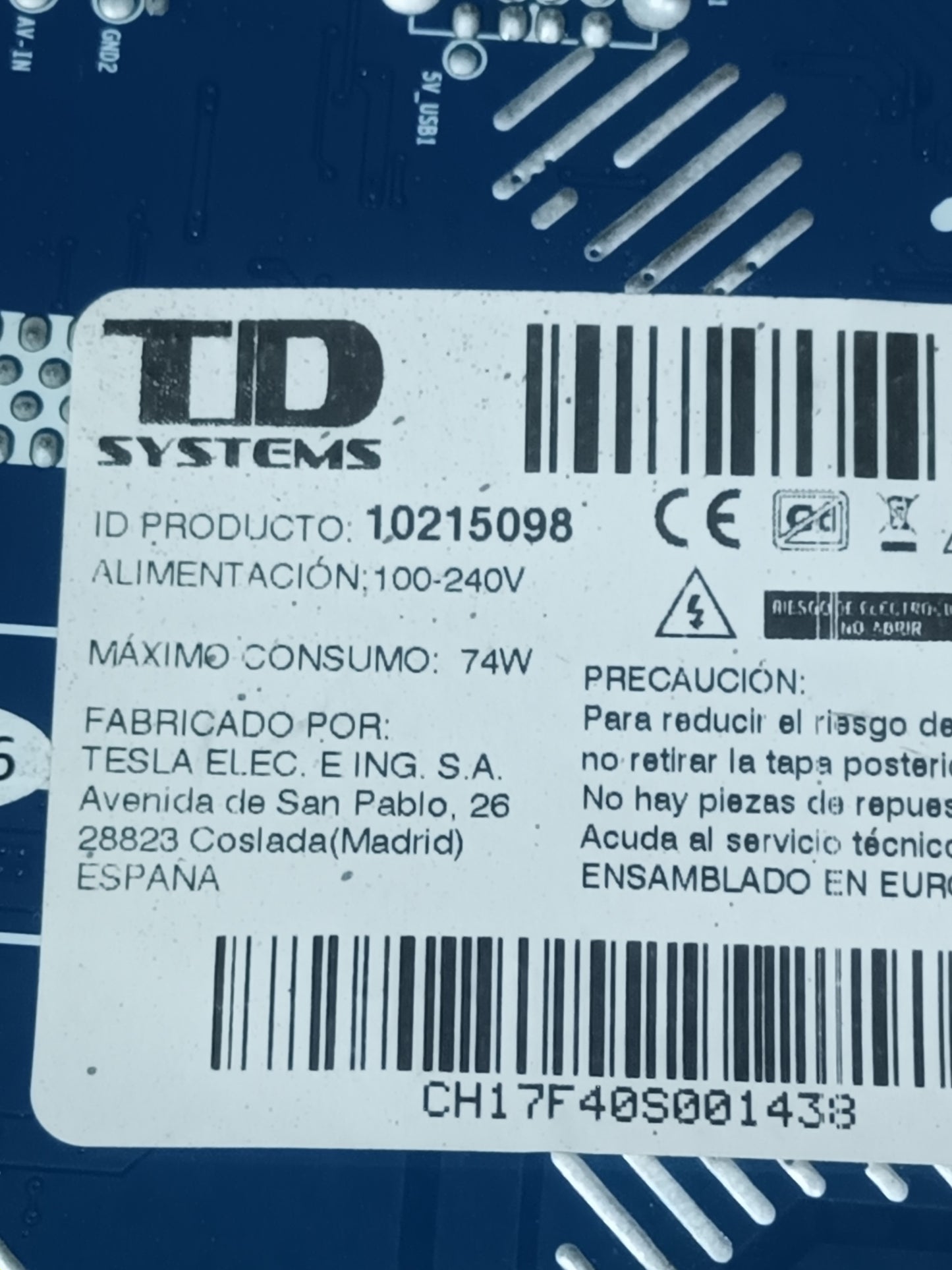 soporte, pies de TD SYSTEMS 10215098