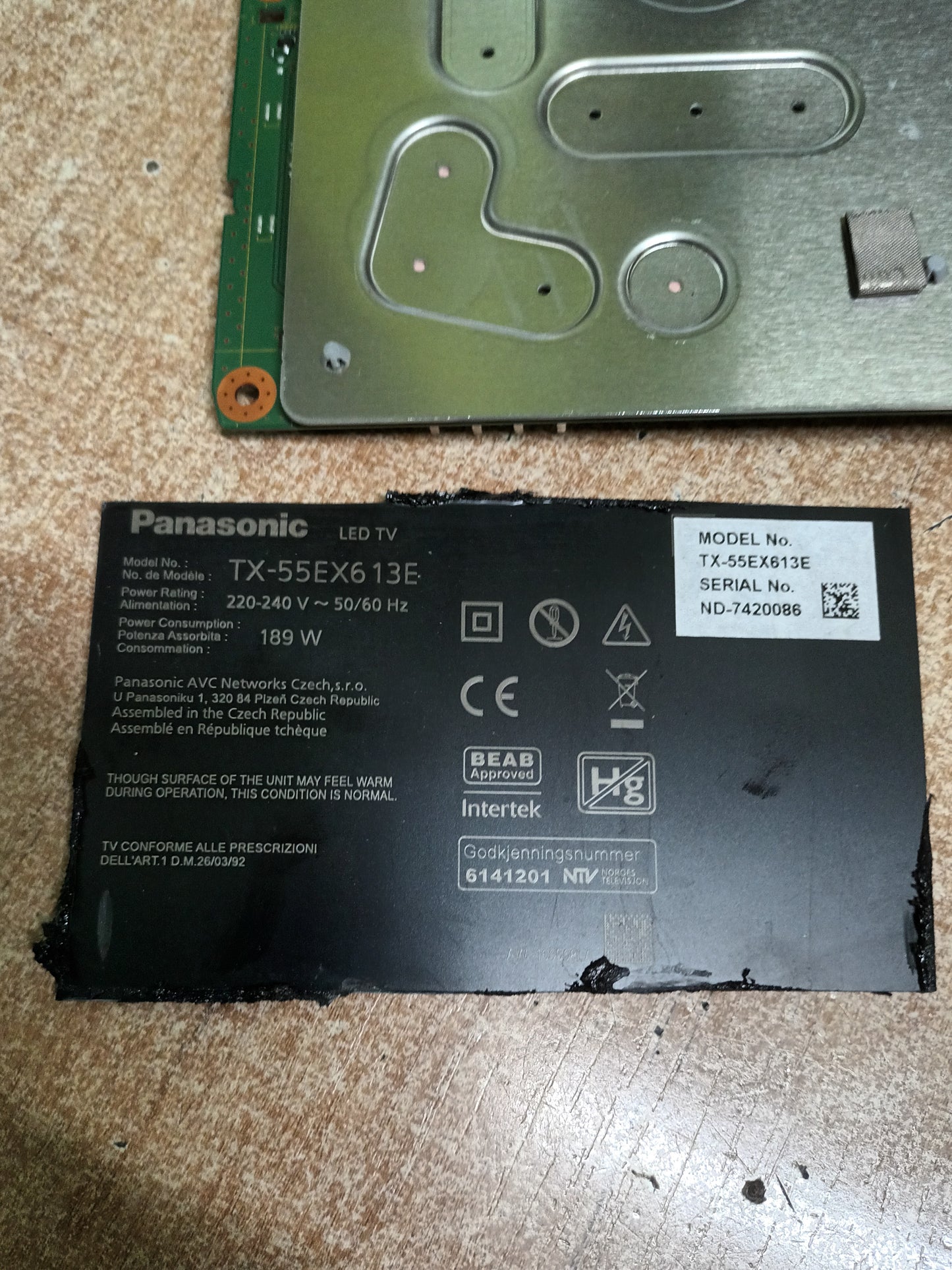 TNPH1179 1 A, de PANASONIC TX-55EX6213E