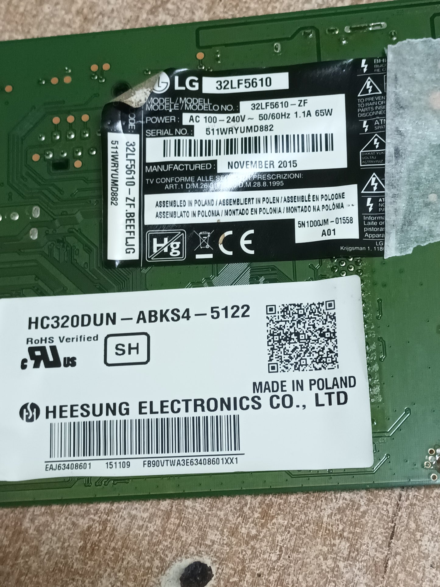 EAX66164204(1.1), EBR79594601, de LG32LF5610