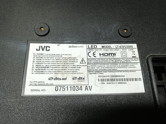 HV430QUBH10, de JVC LT-43VU3000
