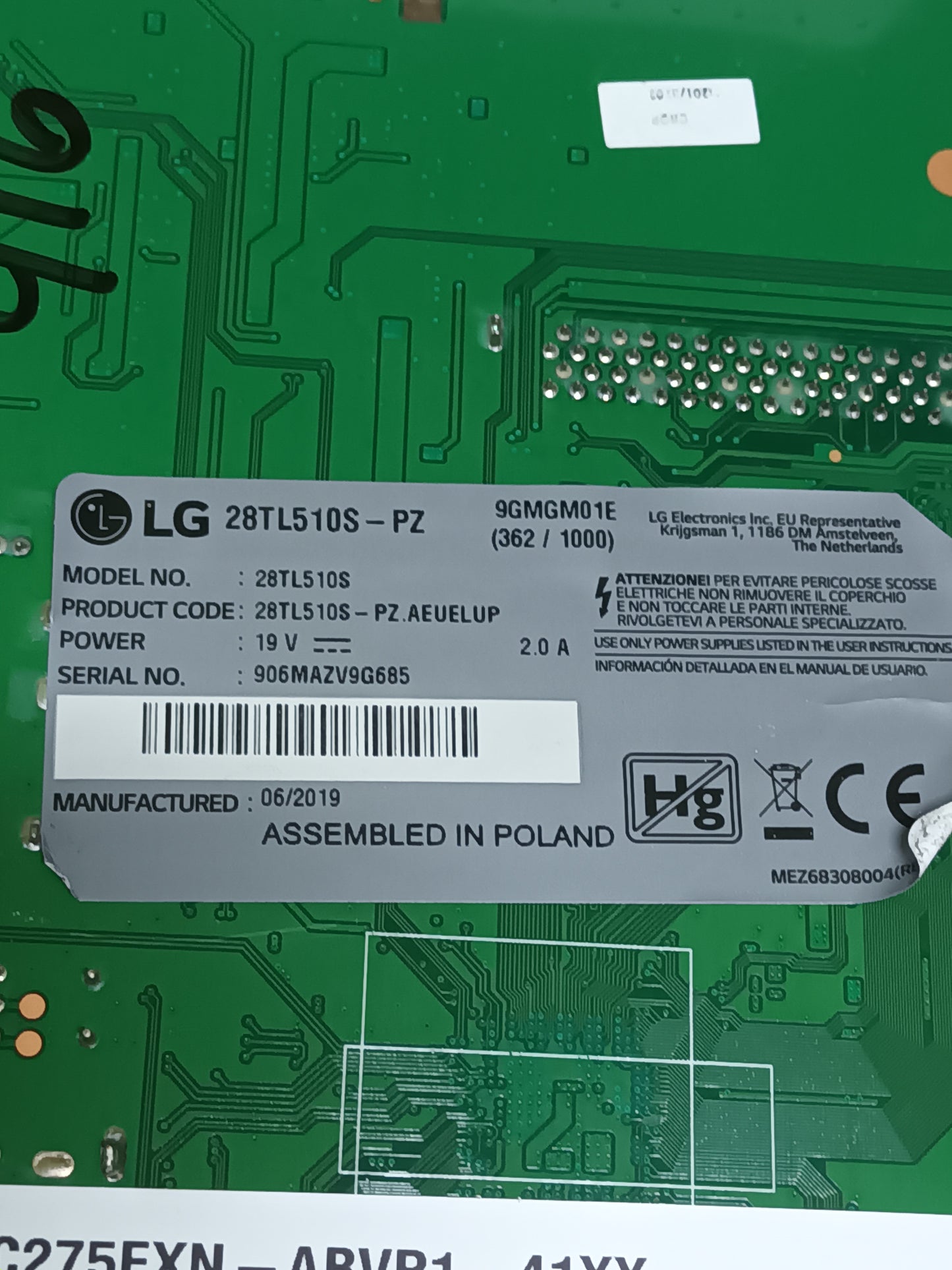 EAX67258106(1.0), EBT64558022, de LG28TL510S-PZ