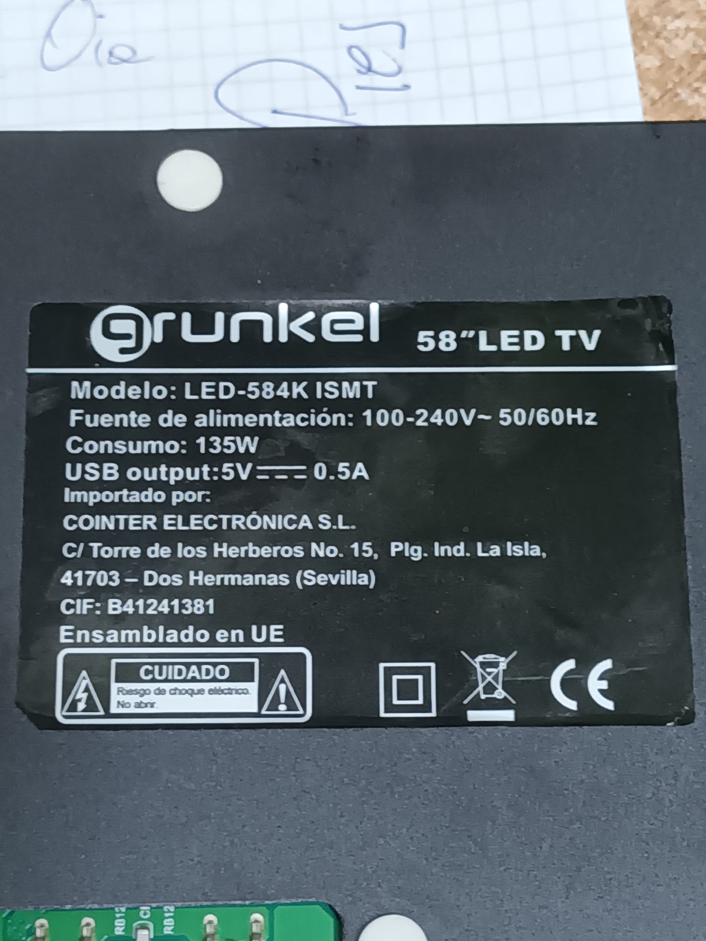 soporte, pies de GRUNKEL LED-584K ISMT