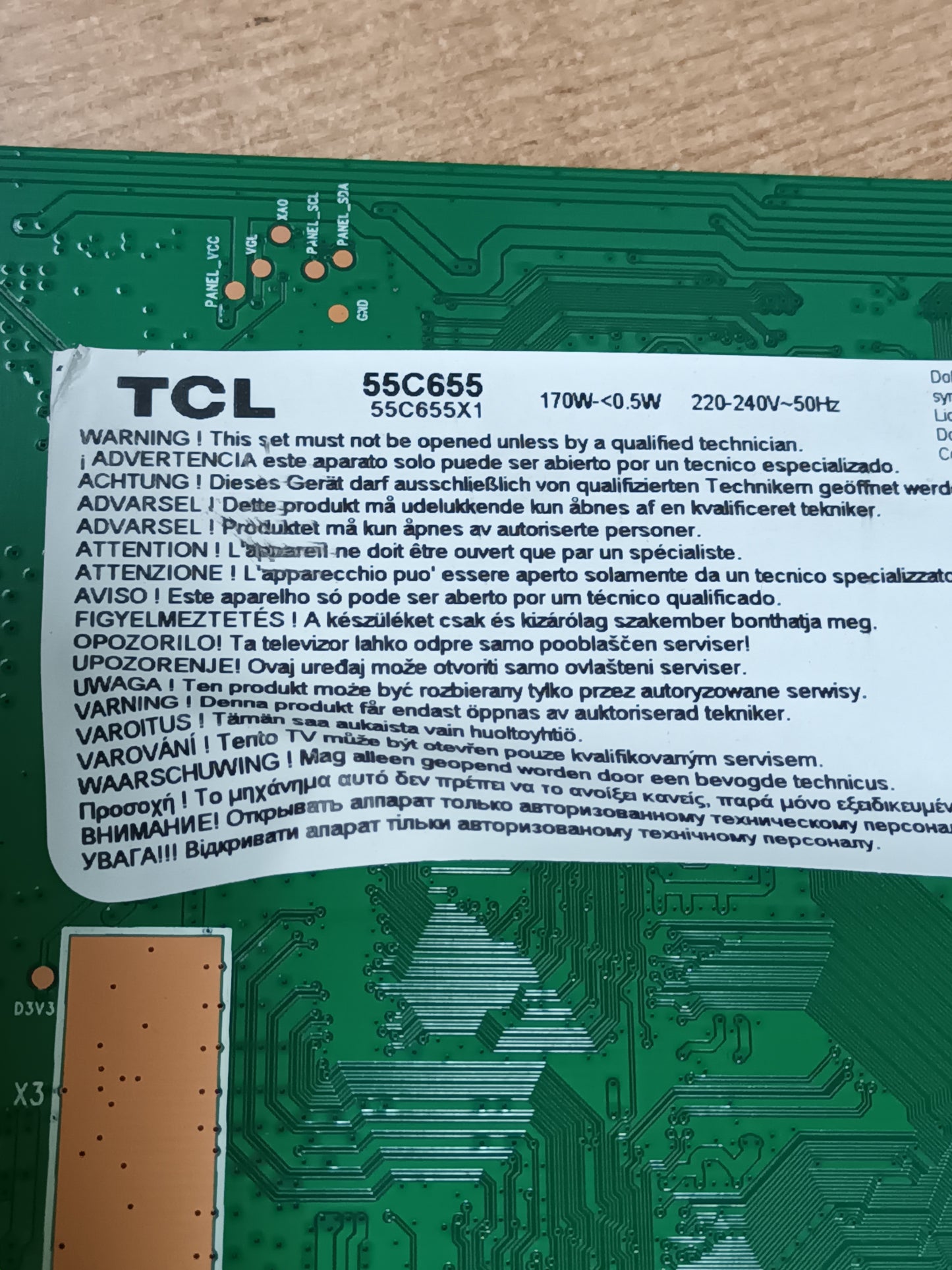 soporte, pies de TCL 55C655