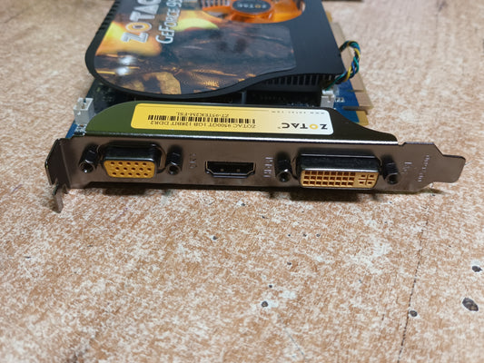 tarjeta grafica zotac geforce 9500 GT, 1gb,ddr2