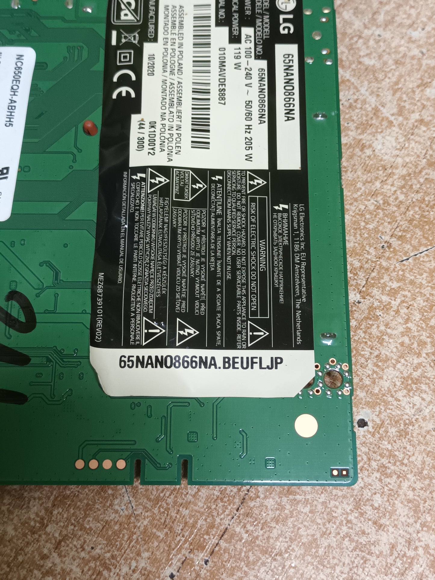 EAX69109605(1.0), EBT66177501, de LG65NAN0866NA