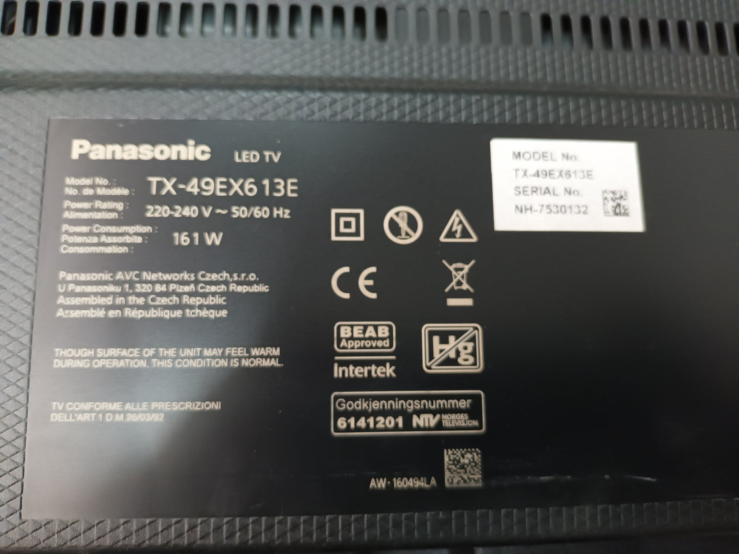 soporte, pies de PANASONIC TX49EX613E
