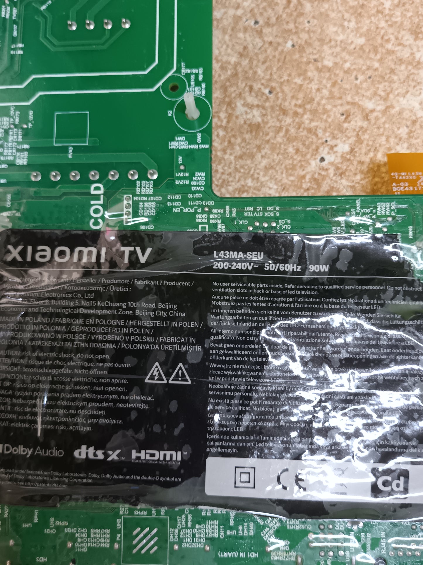 TPD.MT9612.PC795 (T), de XIAOMI L43MA-SEU