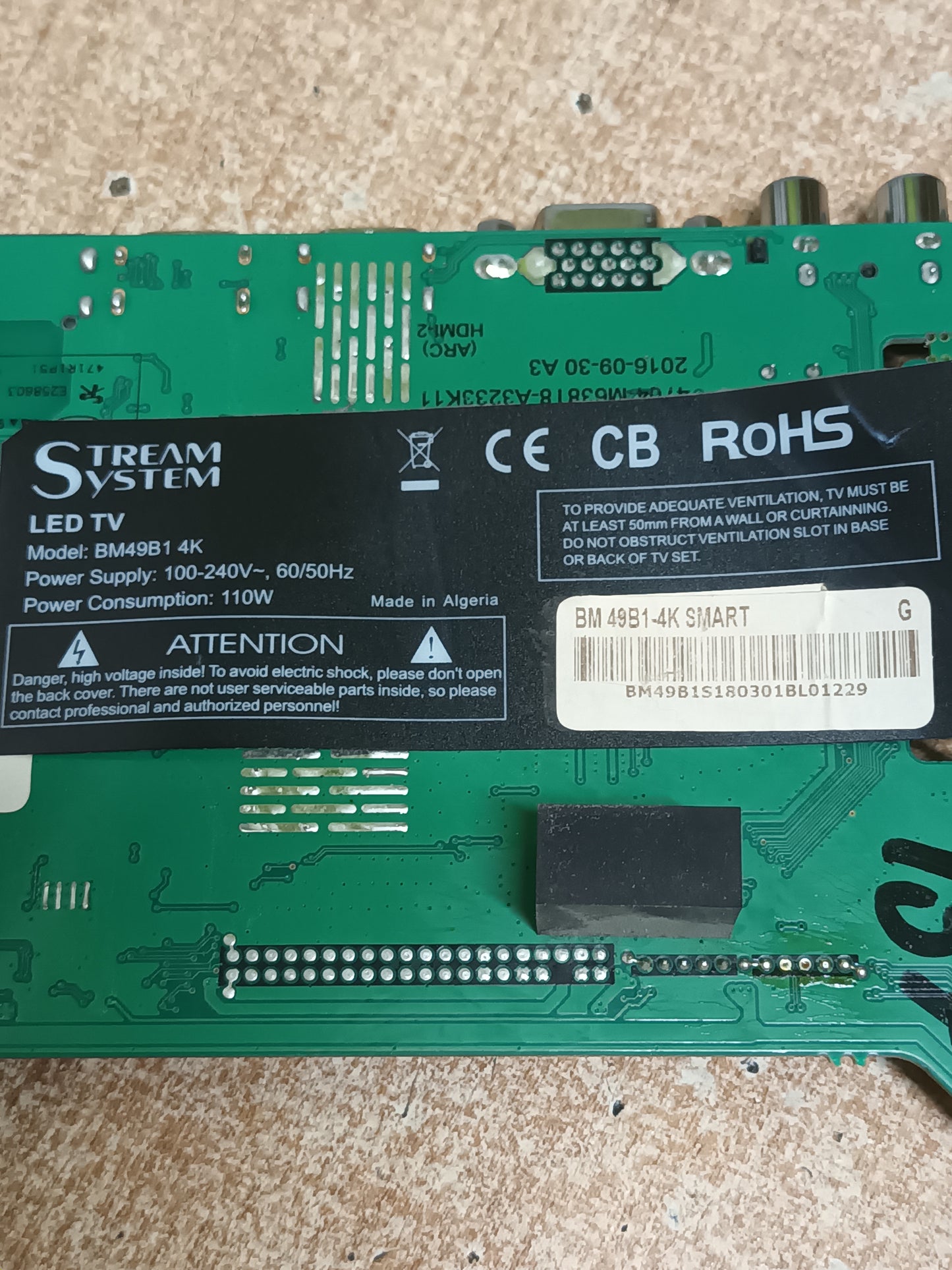 MSD6A638-T8E2, de STREAM SYSTEM BM49B1 4K SMART