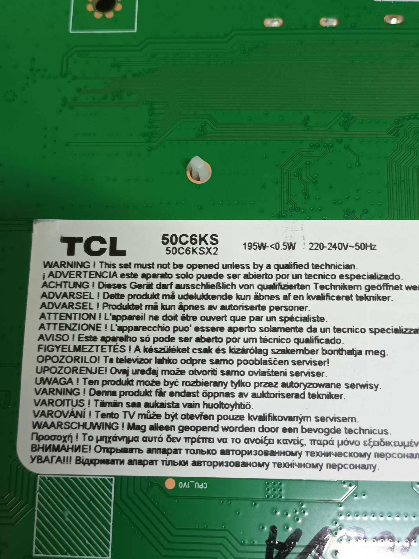 40-R75PG4-MAA2HG, de TCL 50C6KS, NUEVA