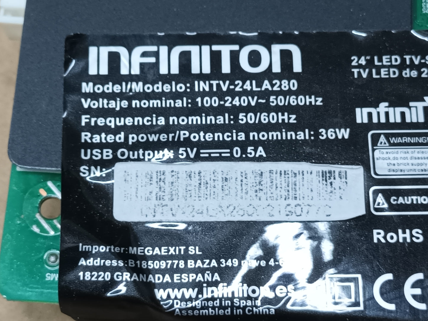 INFINITON INTV-24LA280, KIT TIRAS LED
