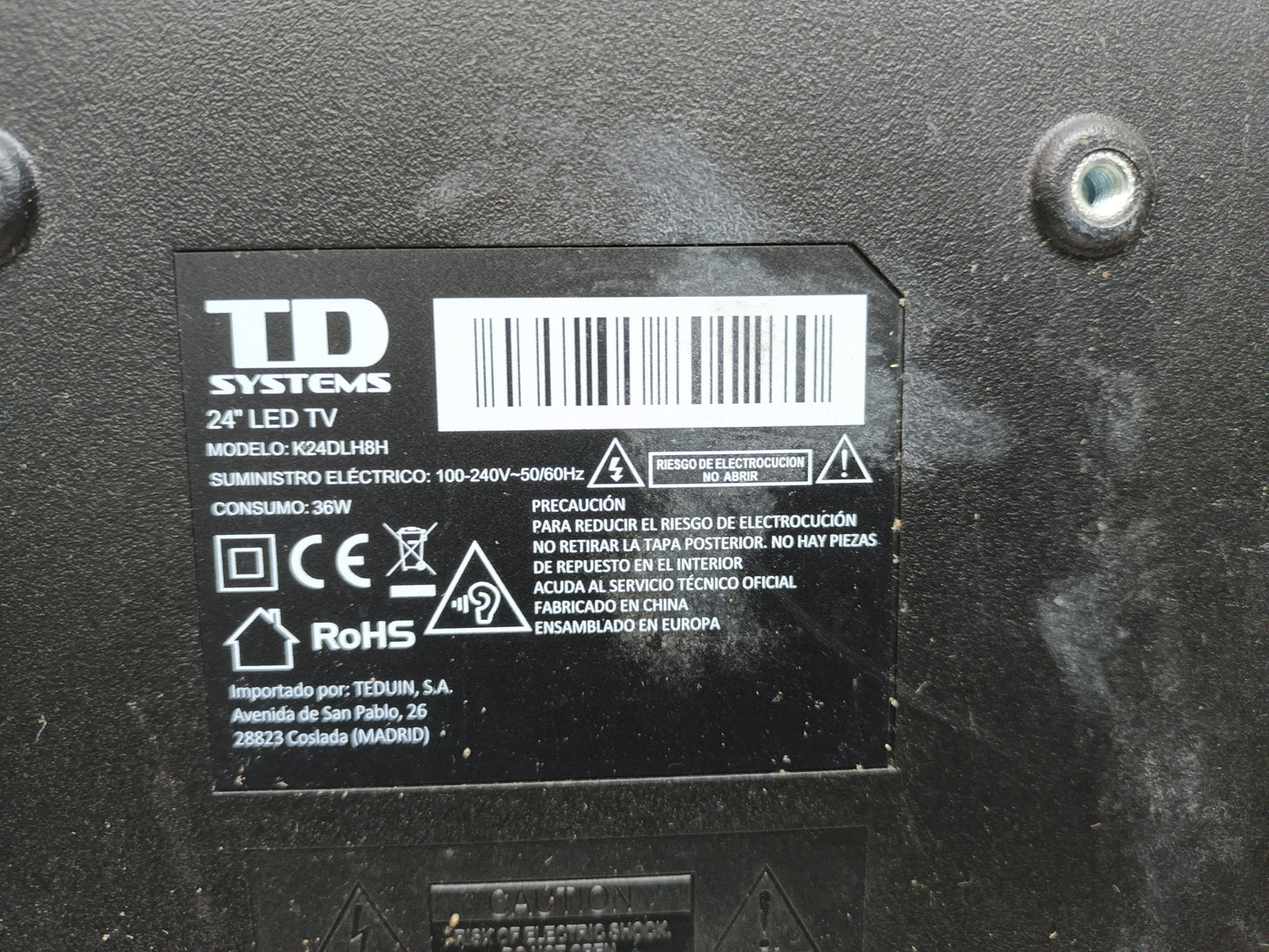 HK.T.RT2957P65, de TD SYSTEMS K24DLH8H