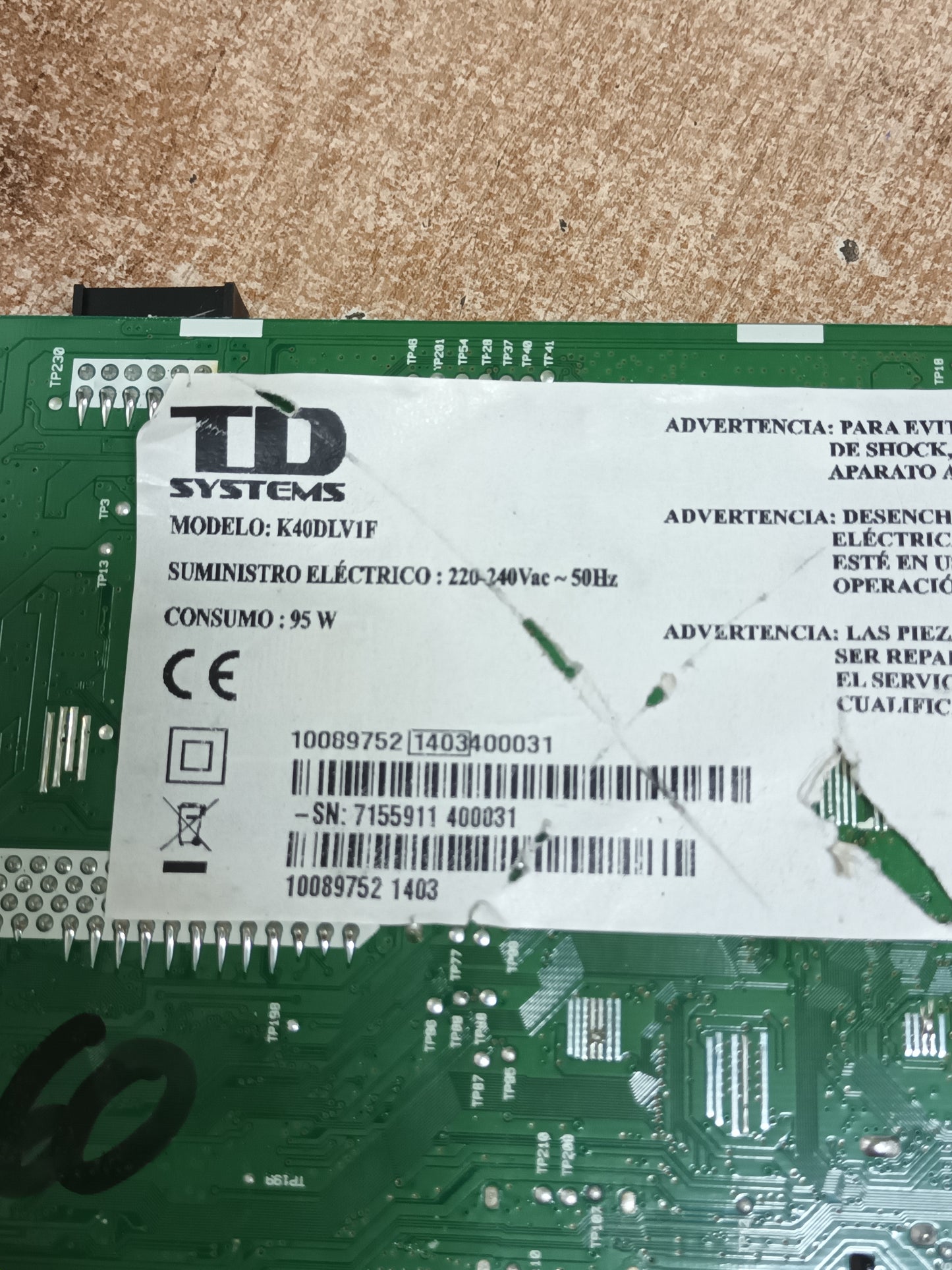 17MB182S, de TD SYSTEMS K40DLV1F