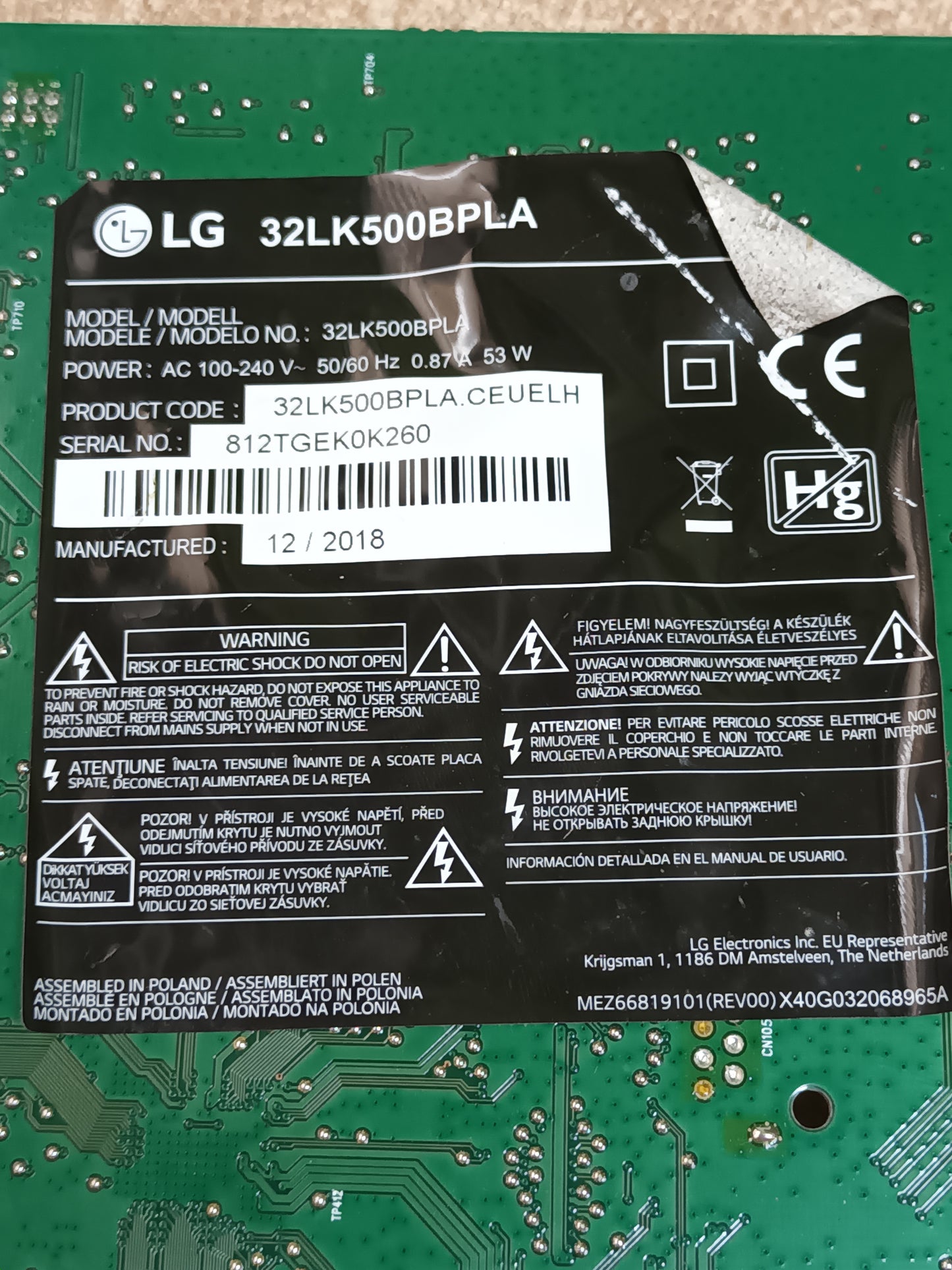 715G8524-M01-B02-004K, de LG32LG500BPLA