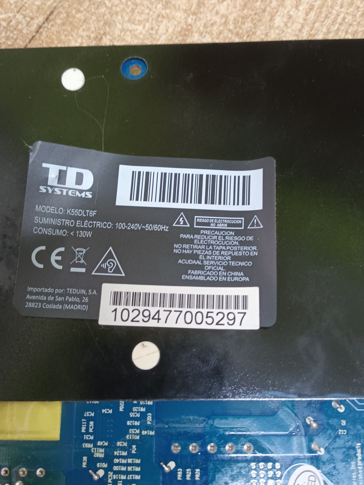 CV9203H-A50, de TD SYSTEMS K55DLT6F