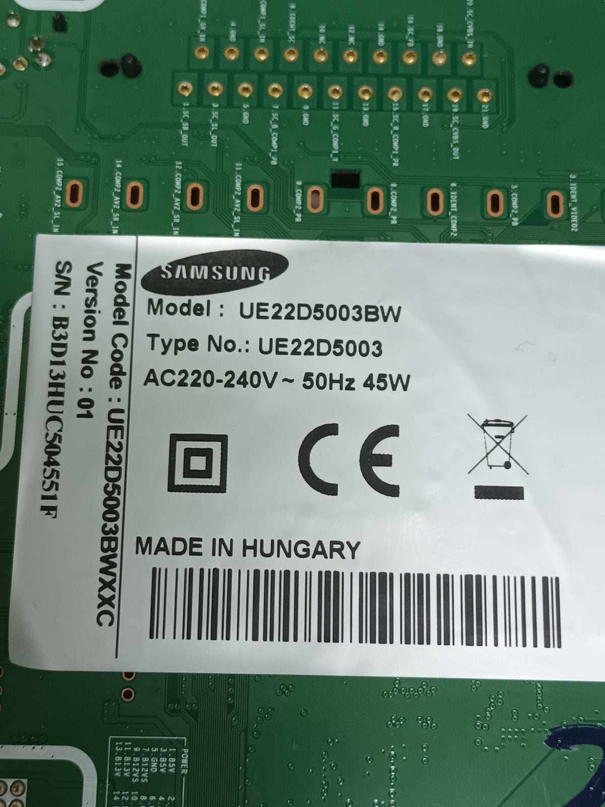 BN94-04940A de SAMSUNG UE22D5003BW