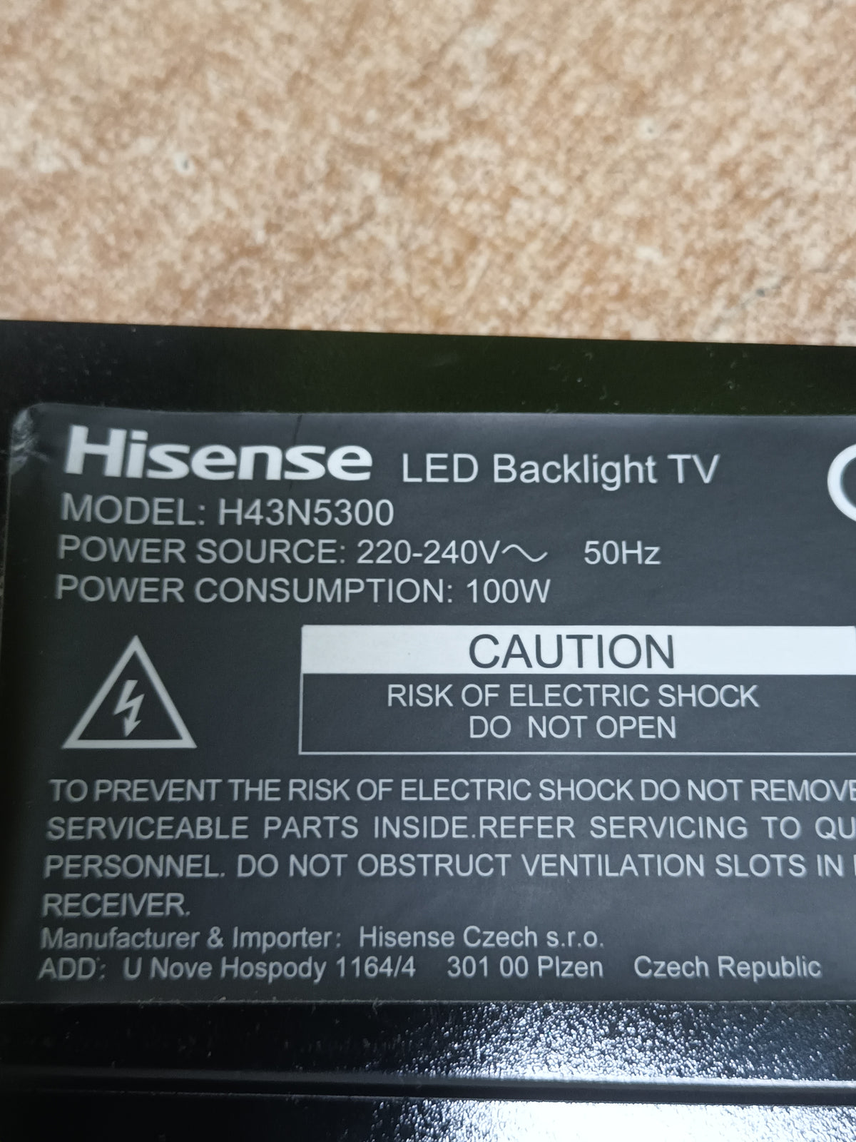RSAG7.820.5687/R0H, de HISENSE H43N5300