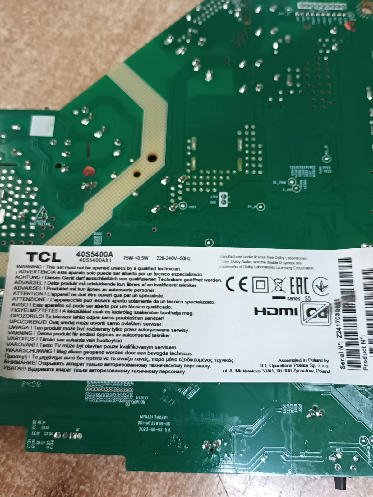 02-6MT221A40-T07T, de TCL 40S5400A, (SKU.83