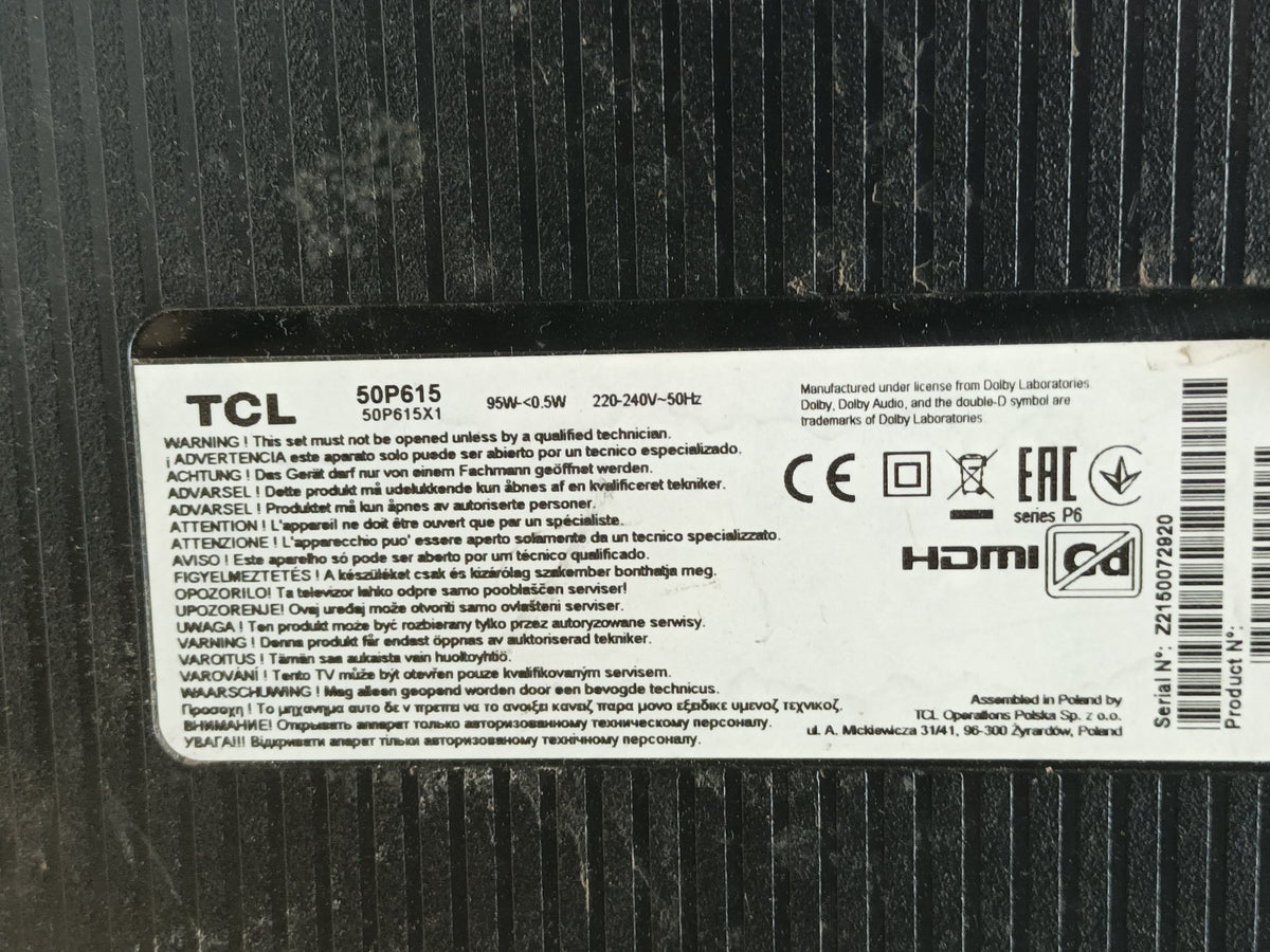 KIT 2 tiras de retroiluminación de TCL 50P615