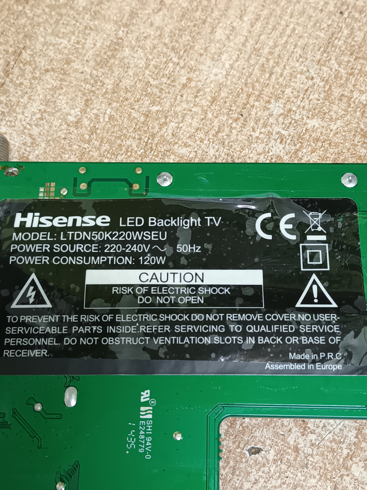 RSAG7.820.5842/ROH, de HISENSE LTDN50K220WSEU