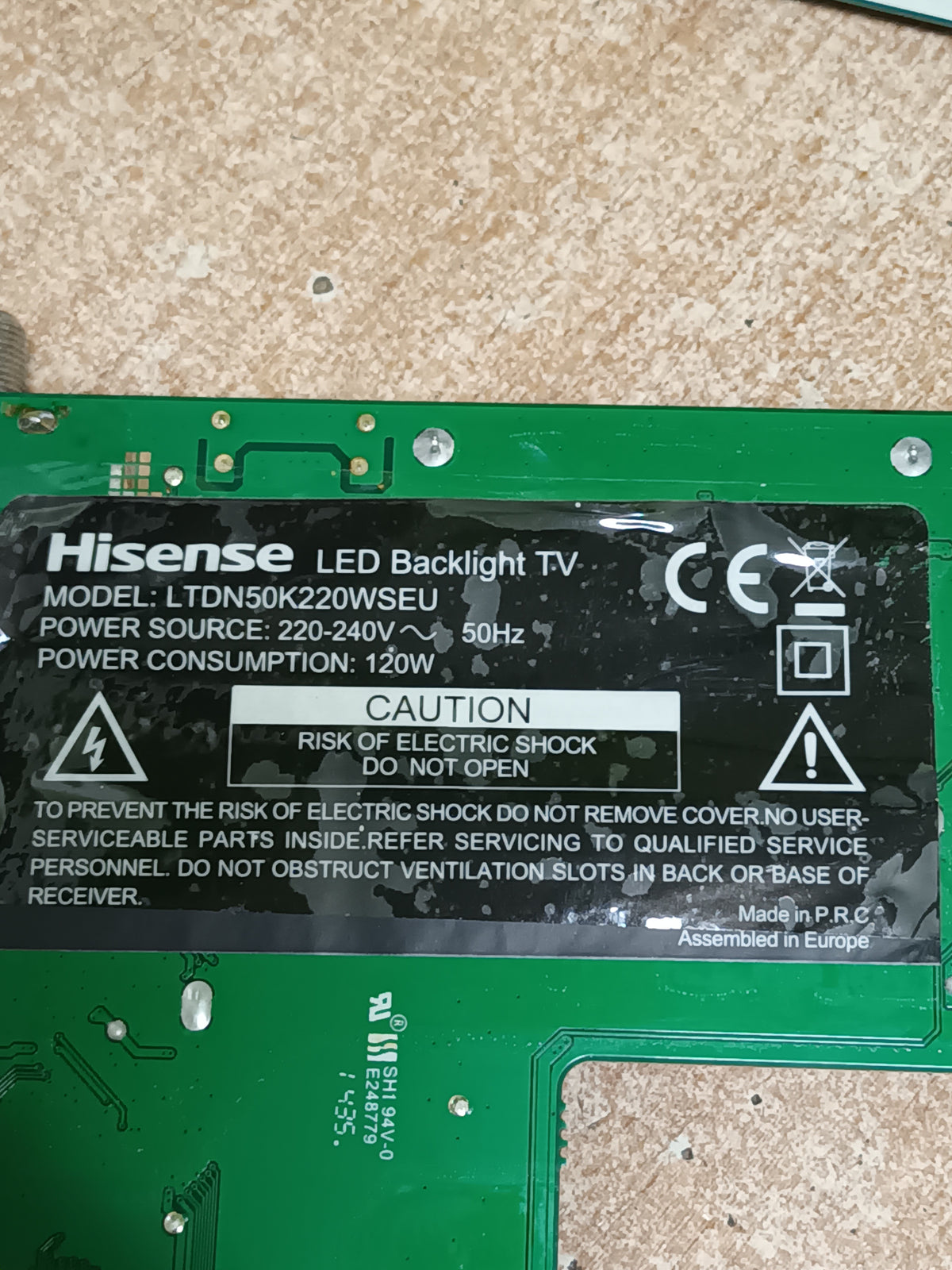 T500HVD02.0, de HISENSE LTDN50K220WSEU