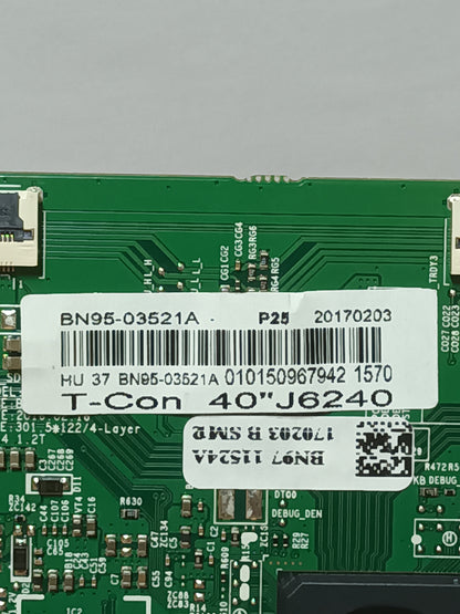 PLACA t-com, BN95-03521 A , desmontada de TV Samsung UE40J6240AK