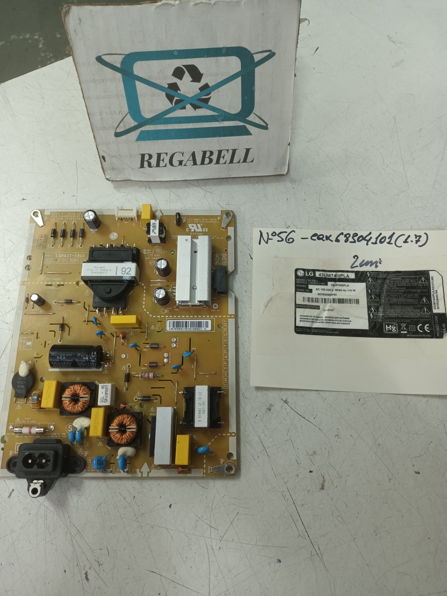 EAX68304101(1.7), de TV LG43UM7450PLA,