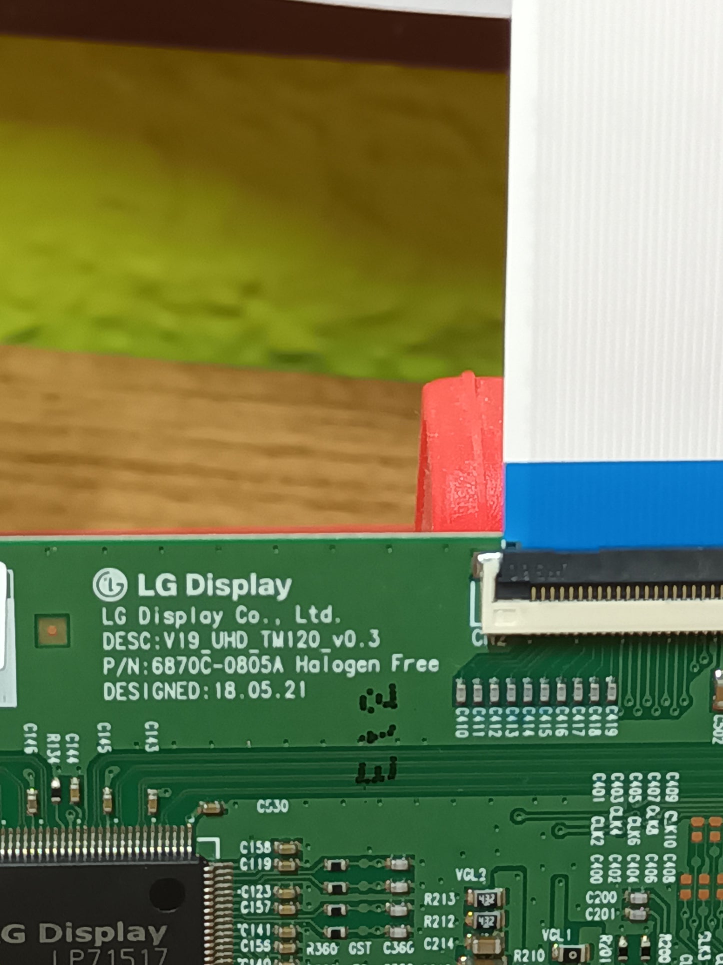 PLACA T-COM, 6870C-0805A, desmontada de TV TOSHIBA 43UL4B63DG