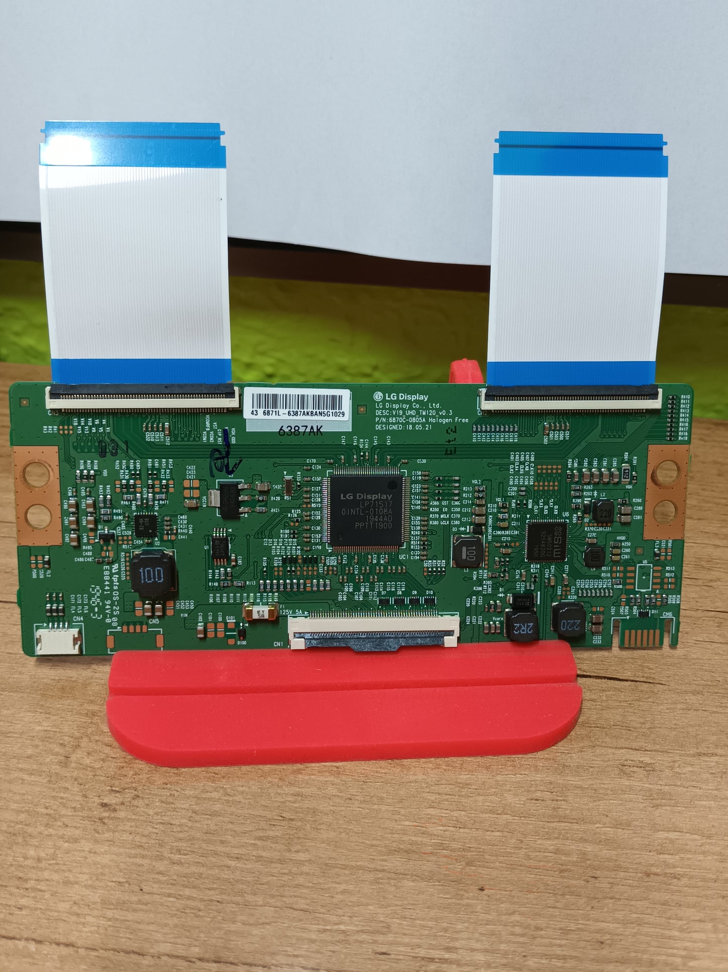 PLACA T-COM, 6870C-0805A, desmontada de TV TOSHIBA 43UL4B63DG