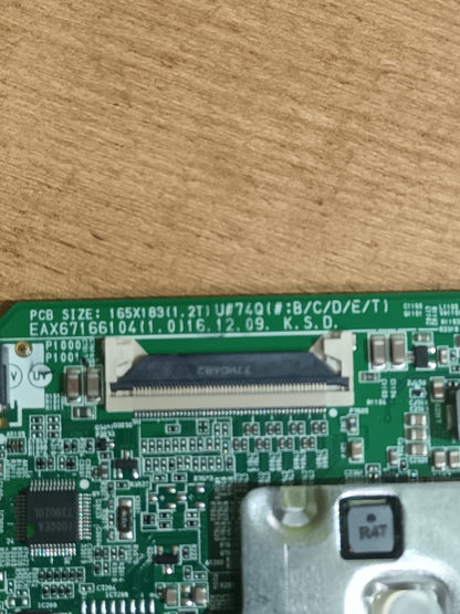 PLACA MAIN, EAX67166104(1.2), EBT64594103, de TV LG43UJ701V,