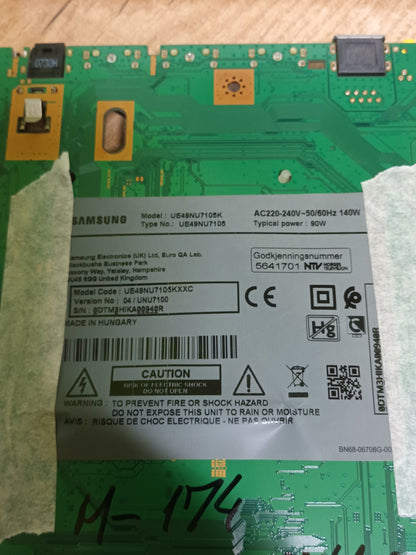 PLACA MAIN, BN41-02635A, BN94-12798L, de tv SAMSUNG UE49NU7105K