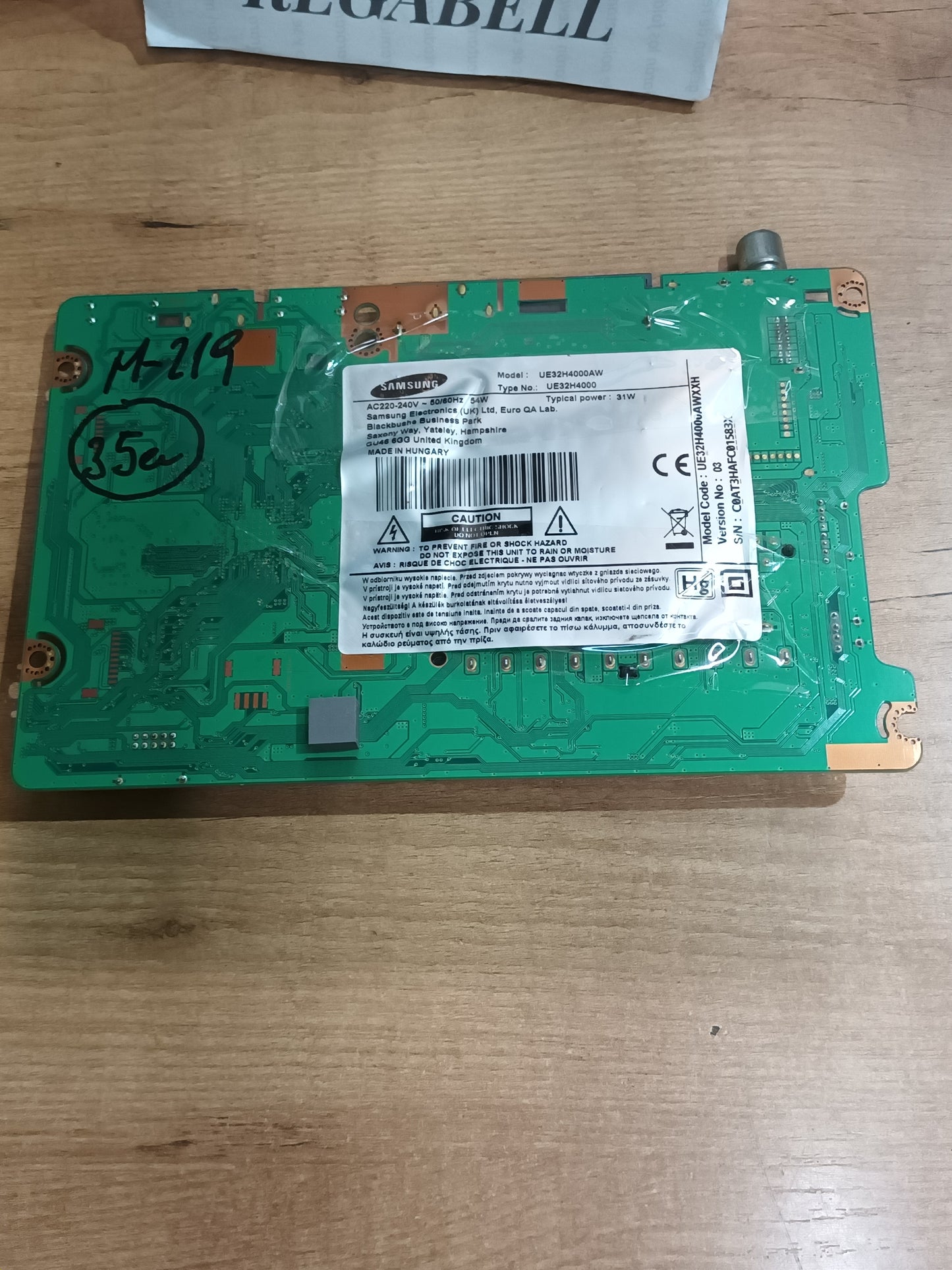 PLACA MAIN, BN41-02098B, BN94-07323E, de TV SAMSUNG UE32H4000AW
