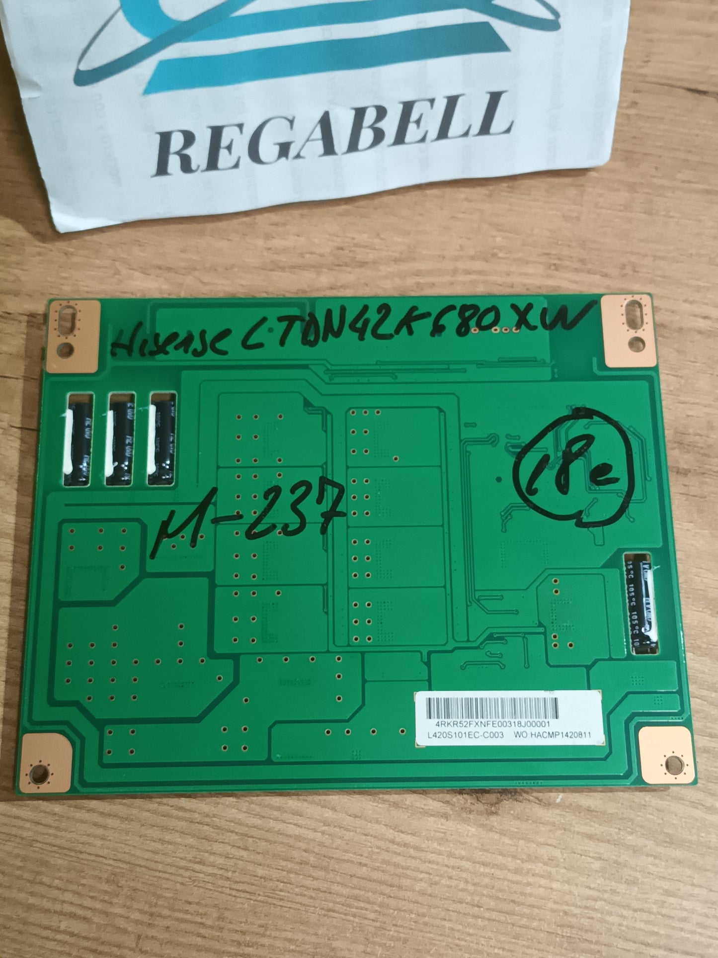 C390S01E01C, PLACA LED, de tv HISENSE, LTDN42K680XW,&nbsp;