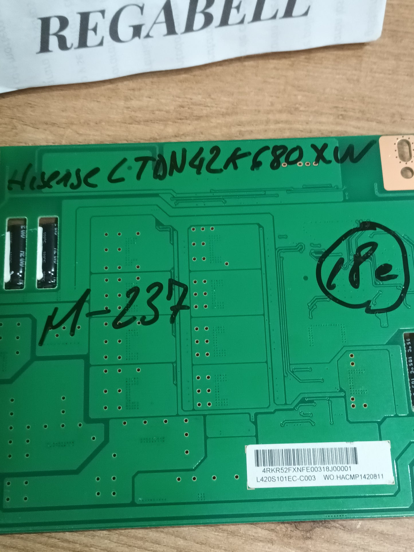 C390S01E01C, PLACA LED, de tv HISENSE, LTDN42K680XW,&nbsp;