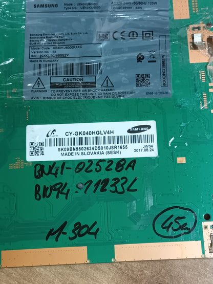 PLACA MAIN, BN41-02528A, BN94-11233L, de tv SAMSUNG UE40KU6000K