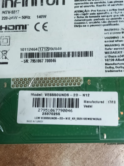 PLACA MAIN, 17MB140, de tv INFINITON INTV5517