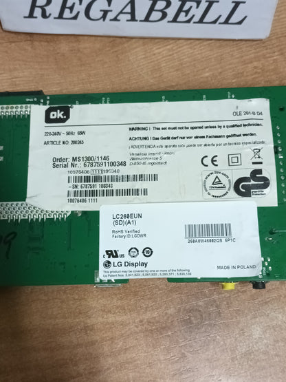 PLACA MAIN, 17MB62-1, de tv OK OLE261-B D4