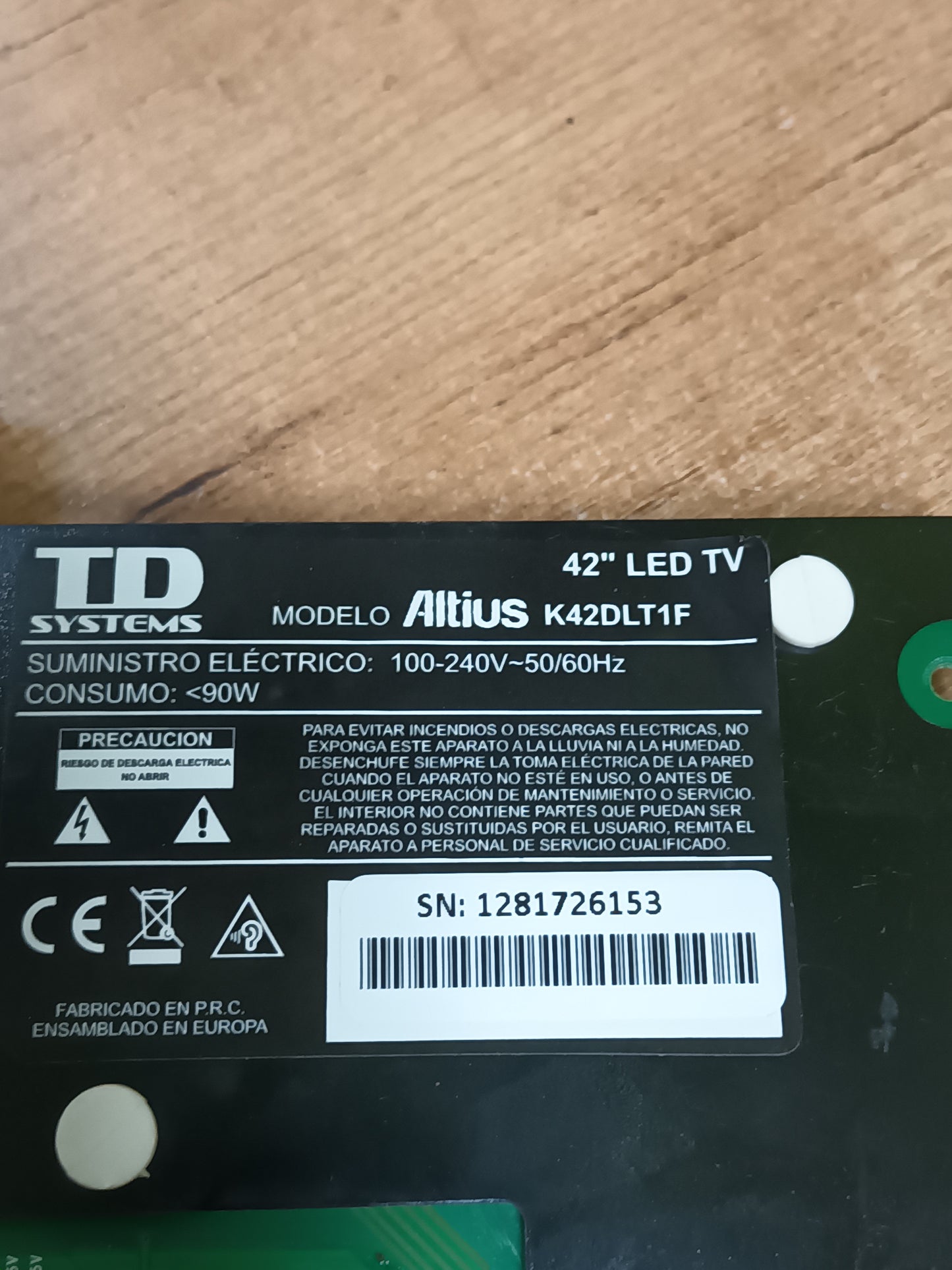 PLACA T-COM, 6870C-0469A, de TV TD SYSTEMS ALTIUS K42DLT1F,