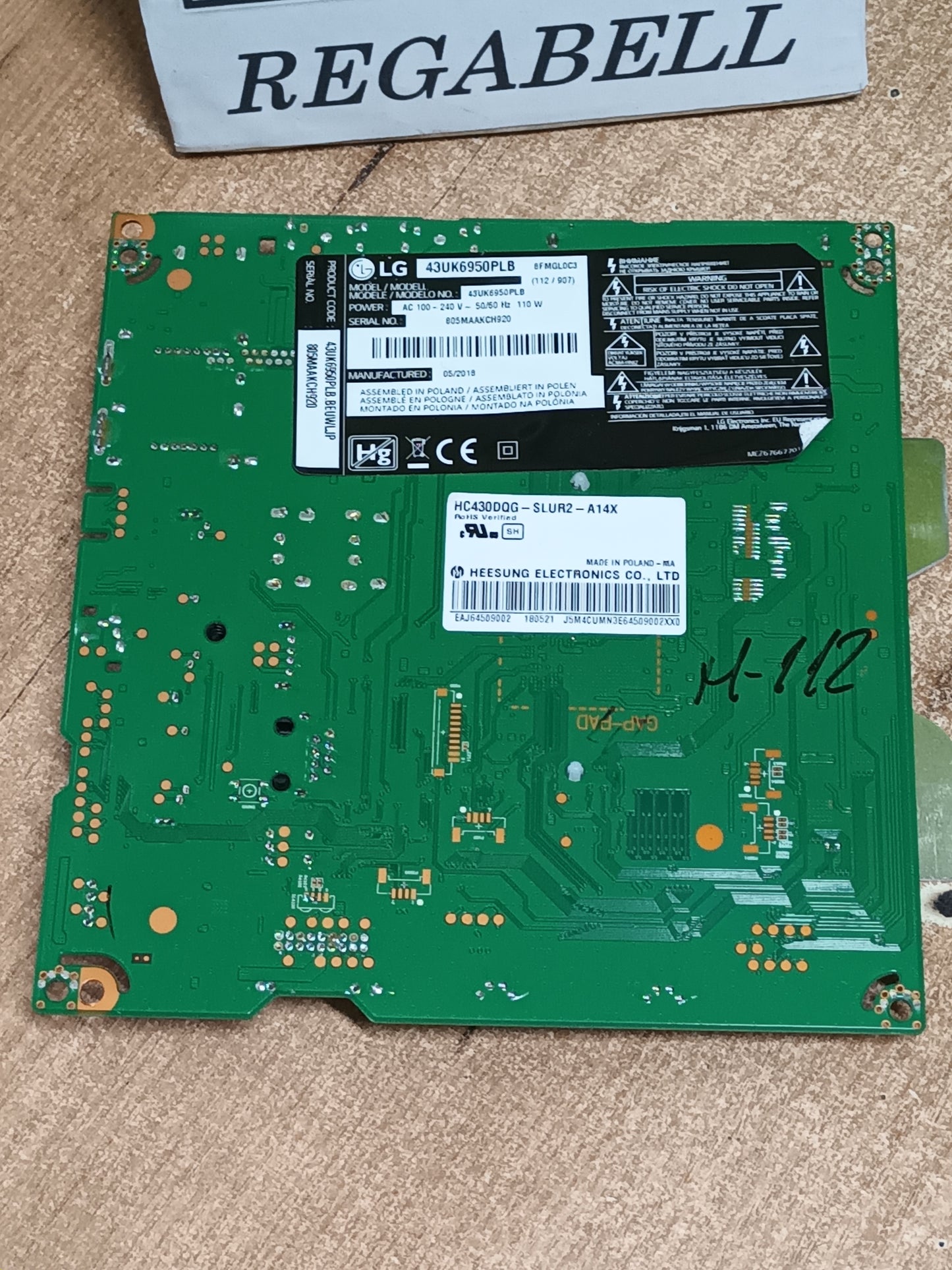PLACA MAIN, EAX67872805(1.1), EBT65197103, de tv LG43UK6950PLB