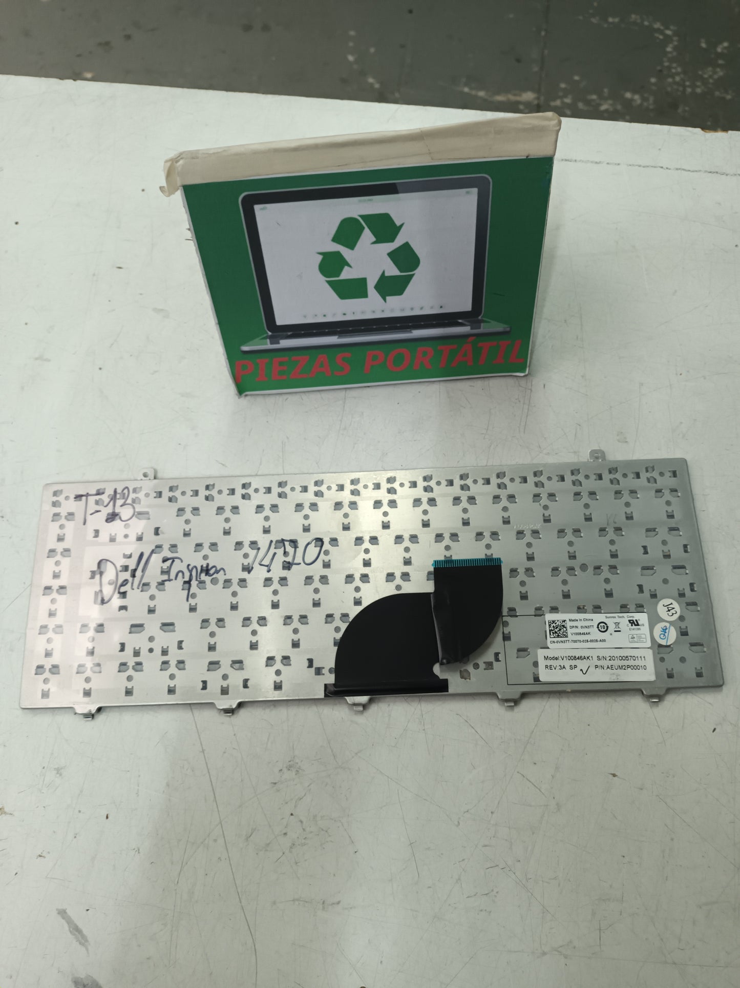 TECLADO, V100846AK1,  de DELL INSPIRON 1470,