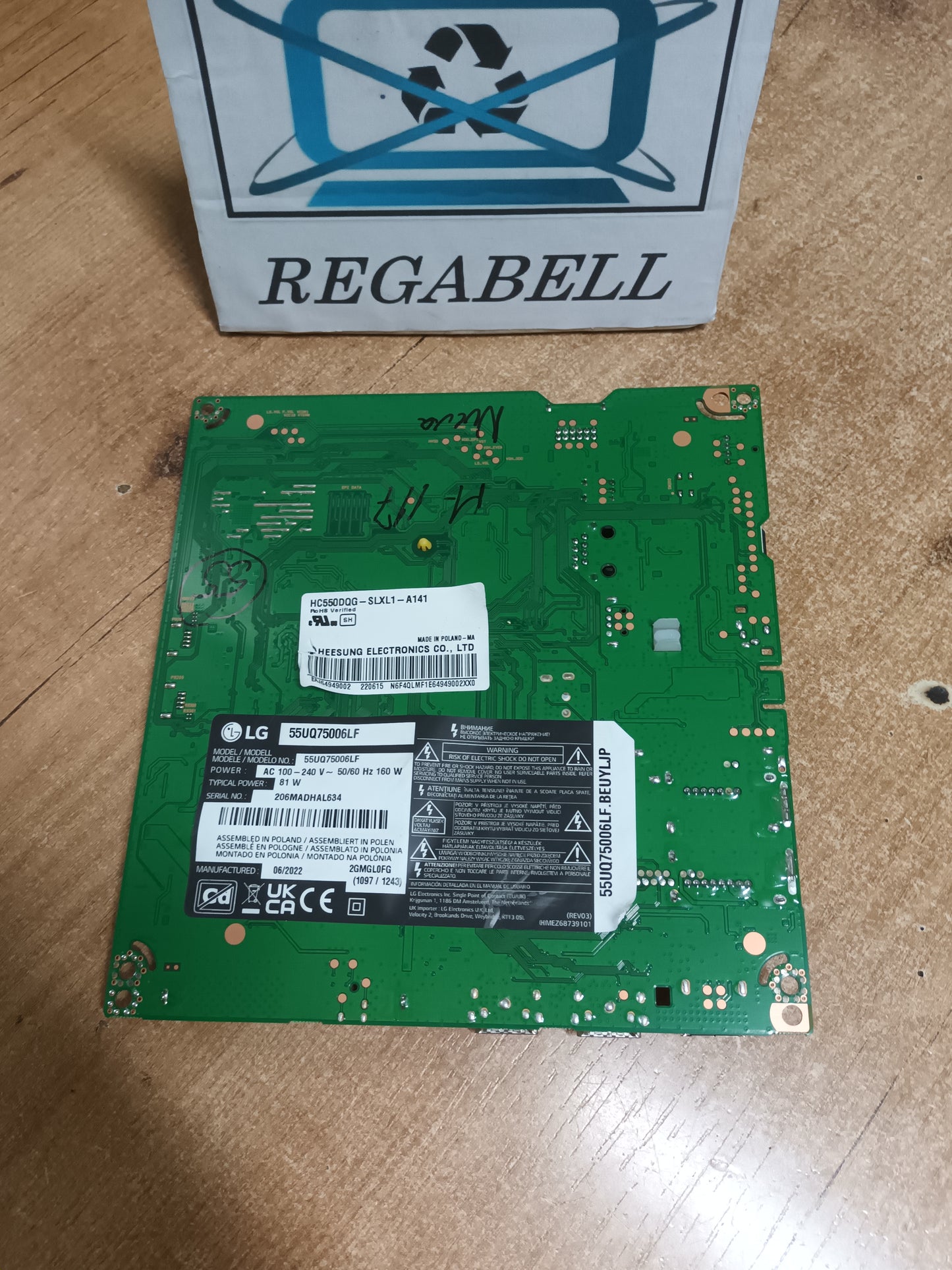 PLACA MAIN, EAX69830902(1.1), EBT66961803, de tv LG55UQ75006LF, NUEVA SIN USAR