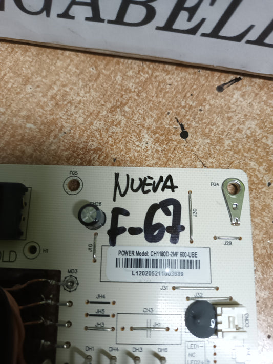 CH1180D-2MF 600-UBE, de tv OK ODL 65951UC-TAB, NUEVA SIN USAR,