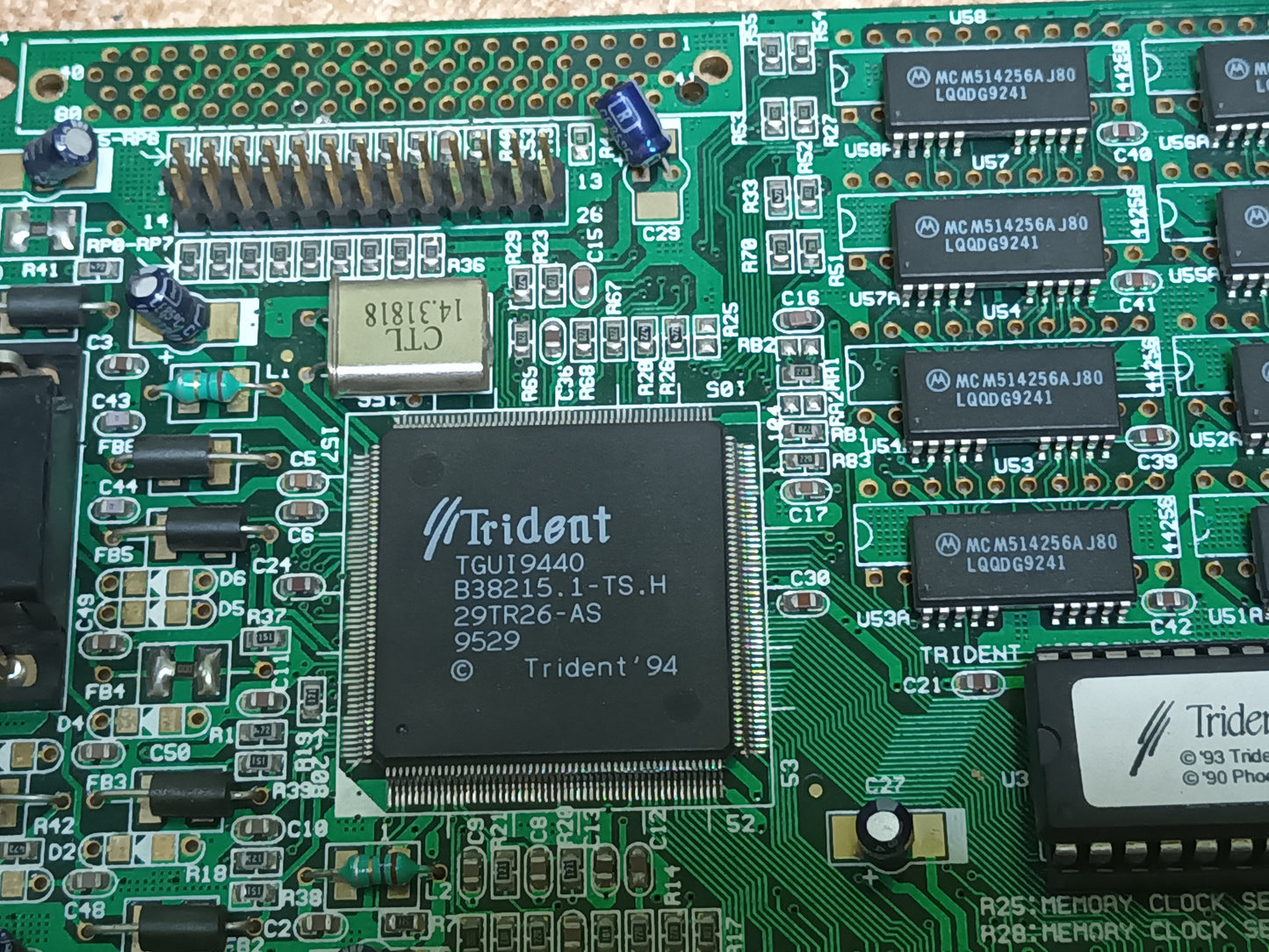 Tarjeta gráfica VGA Trident TGUI9440 PCI