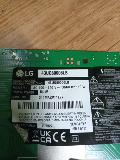 EAX69502103(1.0), nueva sin usar, de TV LG 43UQ80006LB,