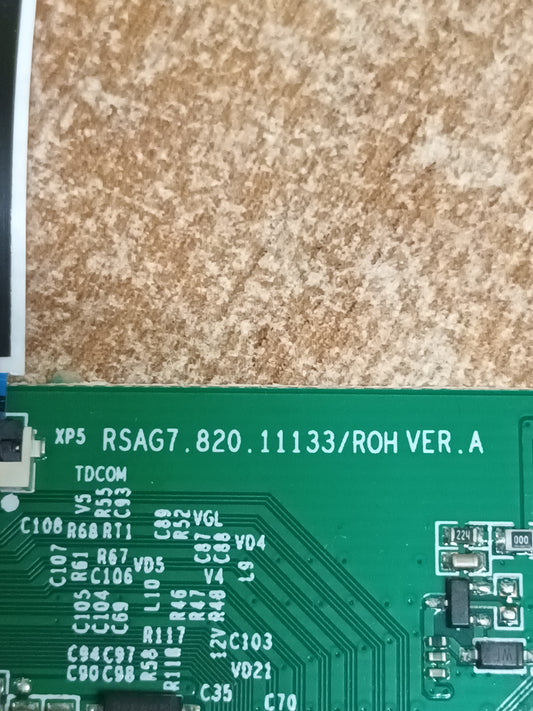 PLACA T-COM, RASG7.820.11133/R0H  de TV HISENSE 55E78HQ nueva sin usar