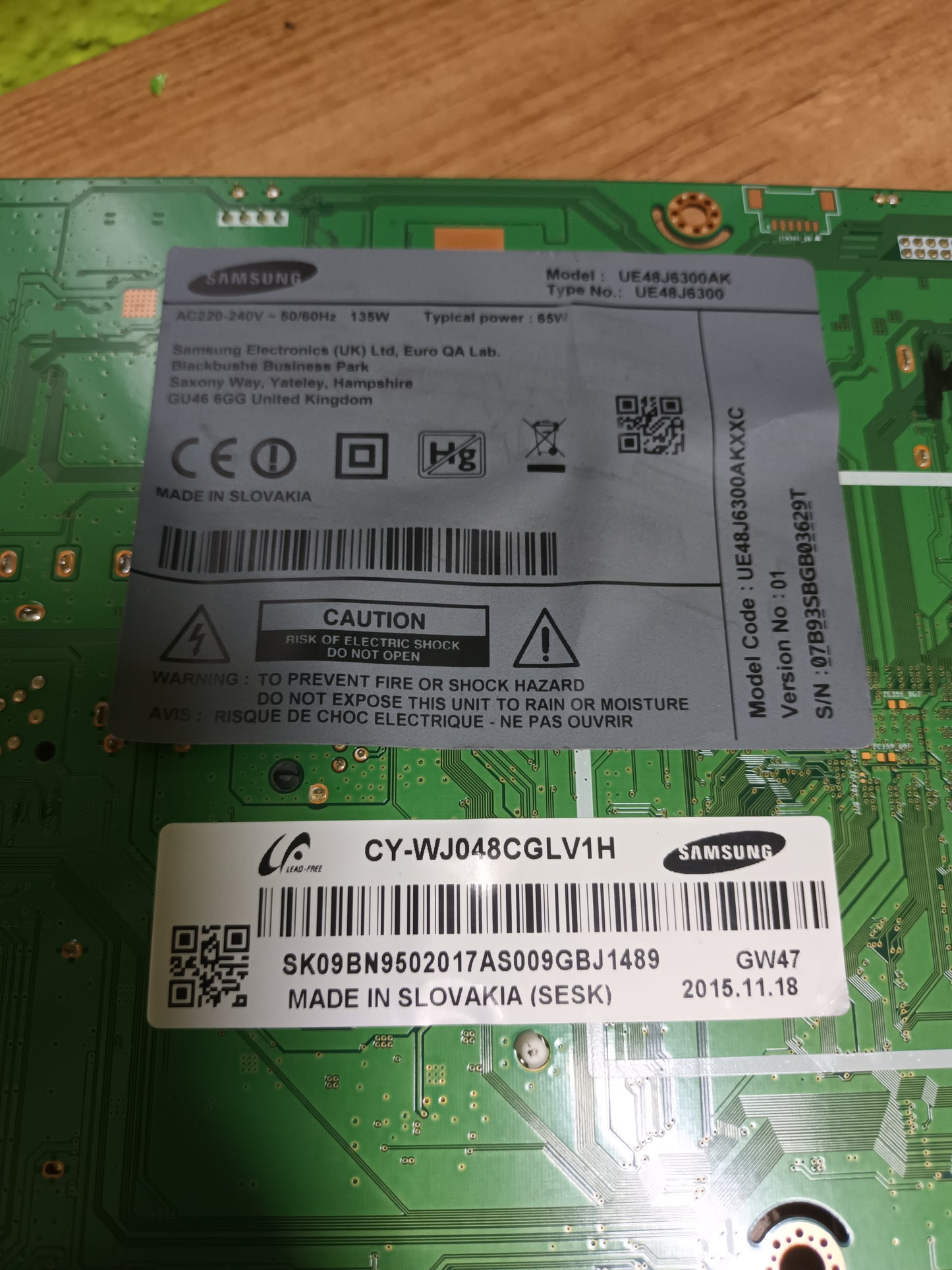 PLACA T-COM, BN41-02229A,  de tv SAMSUNG UE48J6300AK , (NUEVA SIN USAR)