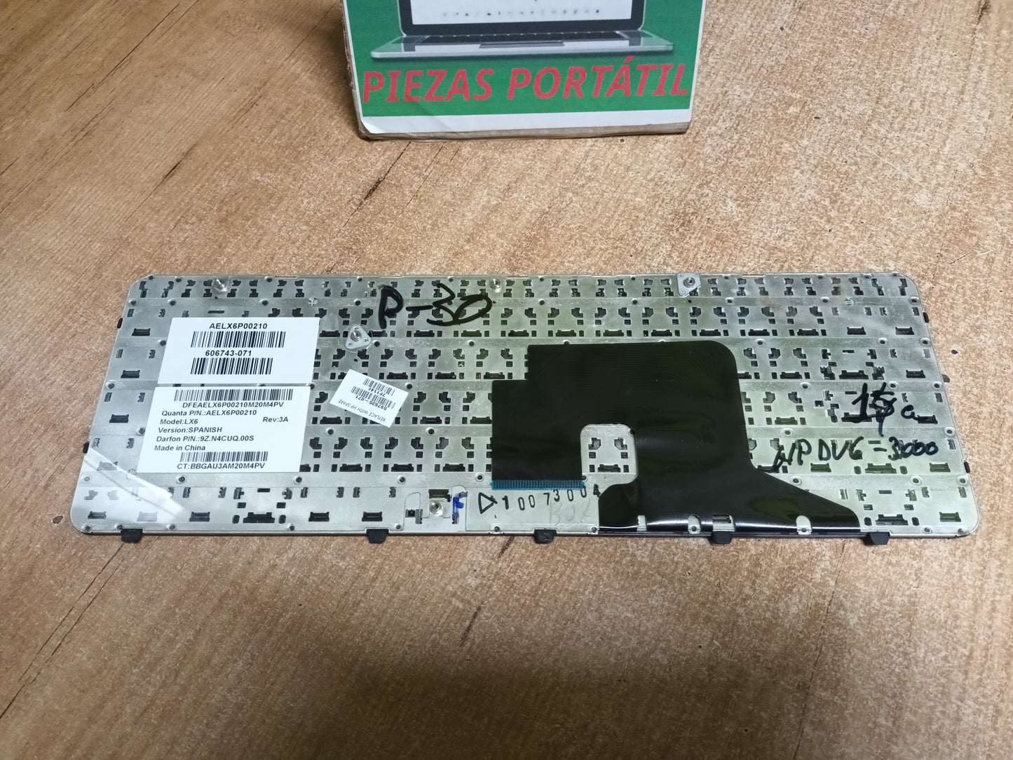 TECLADO HP DV6 SERIE 3000, REFERENCIA: AELX6P00210