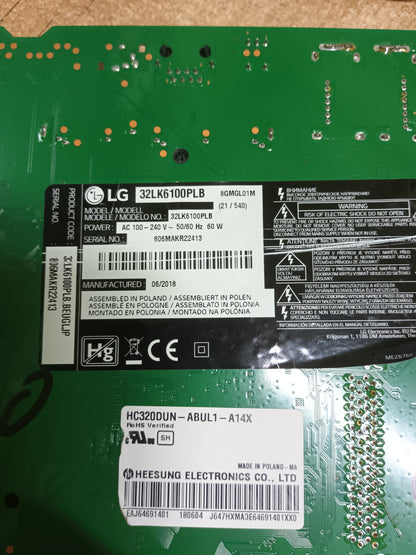 Placa main, EAX67703503(1.1), de TV LG32LK6100PLB